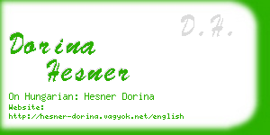 dorina hesner business card